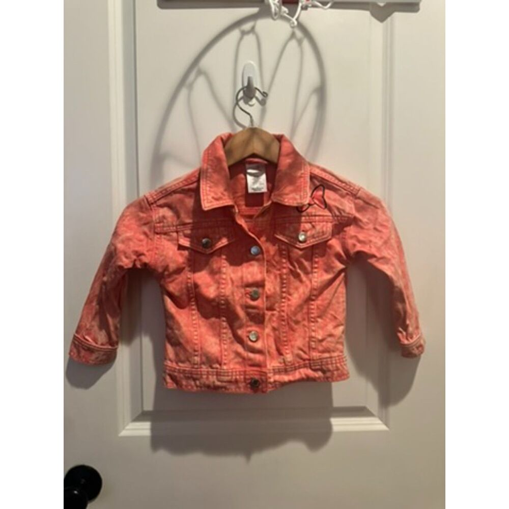 Disney Minnie Mouse Coral Jean Jacket Size 4T